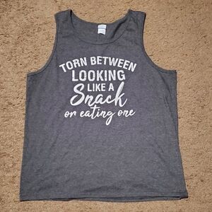 Gray Graphic Tank Top